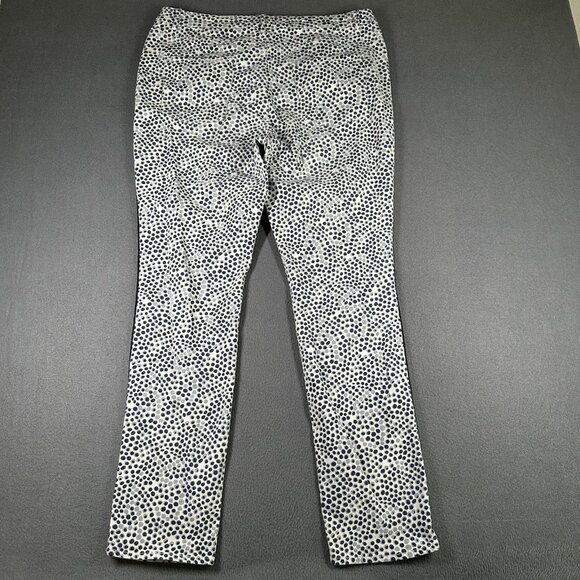 Coldwater Creek Pants Womens 16 Blue Polka Dot Classic Fit Straight Leg Casual - Picture 10 of 12